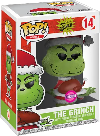 Covetly Funko Pop Books The Grinch Flocked W Roast Grinch Funko Pop Png Grinch Icon