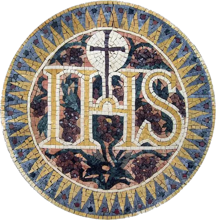 Christian Symbol Medallion Mosaic Icon Rug Png Greek Religious Icon