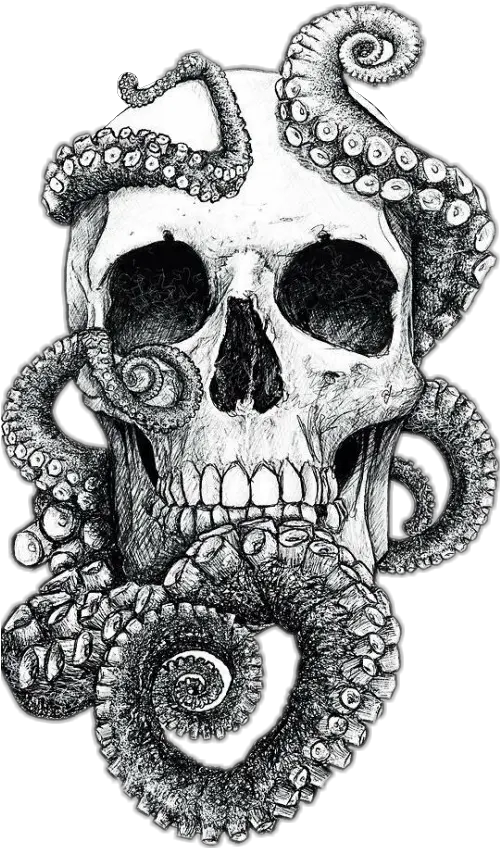 Skull Tentacles Tattoo Tattooart Skulls Cool Skull Coloring Pages Png Tentacles Transparent Background