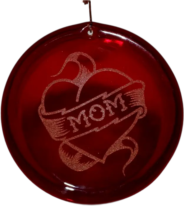 Mom Tattoo Suncatcher Etched Heart Png Mom Tattoo Png