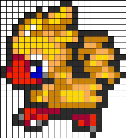 Chocobo Perler Bead Pattern Sprites Characters Fuse Perler Bead Chocobo Png Chocobo Png