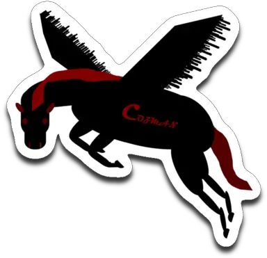 Cozman Dreamin 4x3 Decal Red And Blue Automotive Decal Png Red Pegasus Logo