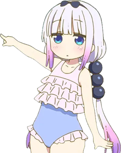 Dragon Maid Kanna Cosplay Kanna Dragon Maid Beach Png Kanna Kamui Png