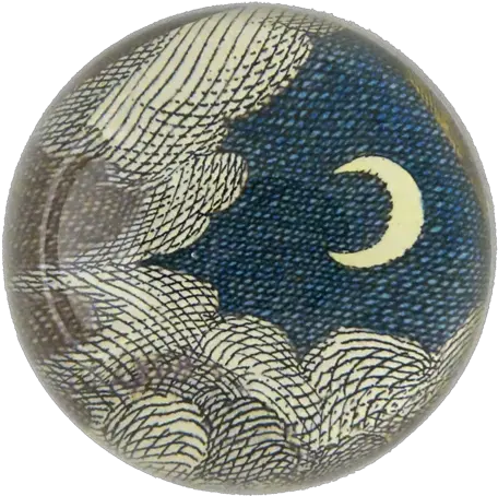 Clouds U0026 Crescent Moon Paperweight Png Cresent Moon Png