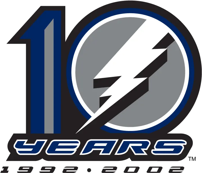 Tampa Bay Lightning Anniversary Logo National Hockey Tampa Bay Lightning Sportslogo History Png Lightning Logo