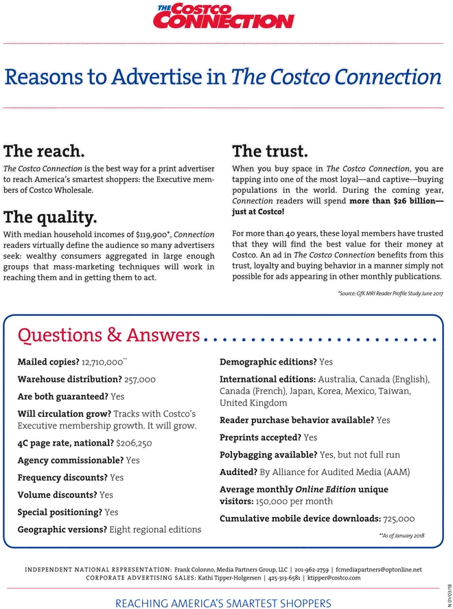 The Costco Connection Media Kit Page 3 Costco Connection Png Costco Png