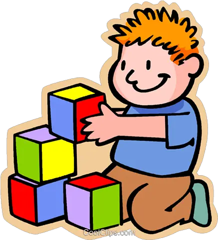 Boy With Colored Building Blocks Kid Playing With Blocks Clipart Png Building Blocks Png