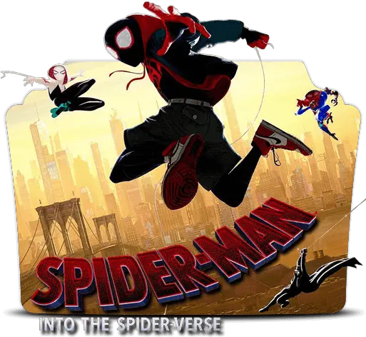 Spider Man Into The Verse Folder Icon Designbust Into The Spider Verse Folder Icon Png Spiderman Icon