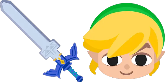 The Legend Of Zelda Toon Link Master Sword Cursor U2013 Custom Cartoon Png Master Sword Png