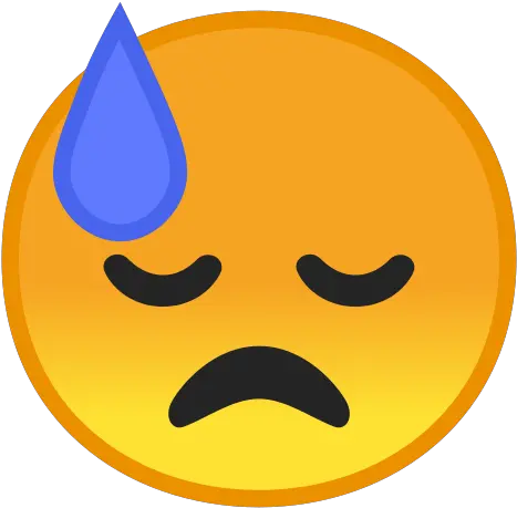 Downcast Face With Sweat Emoji Meaning Face With Cold Sweat Emoji Png Sweat Emoji Png