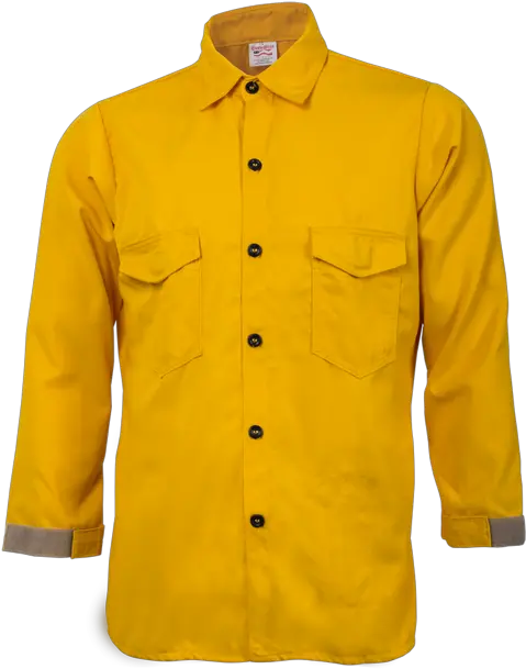 Crewboss Brush Shirt U2014 58 Oz Tecasafe Yellow Yellow Button Up Shirt Png Shirt Button Png