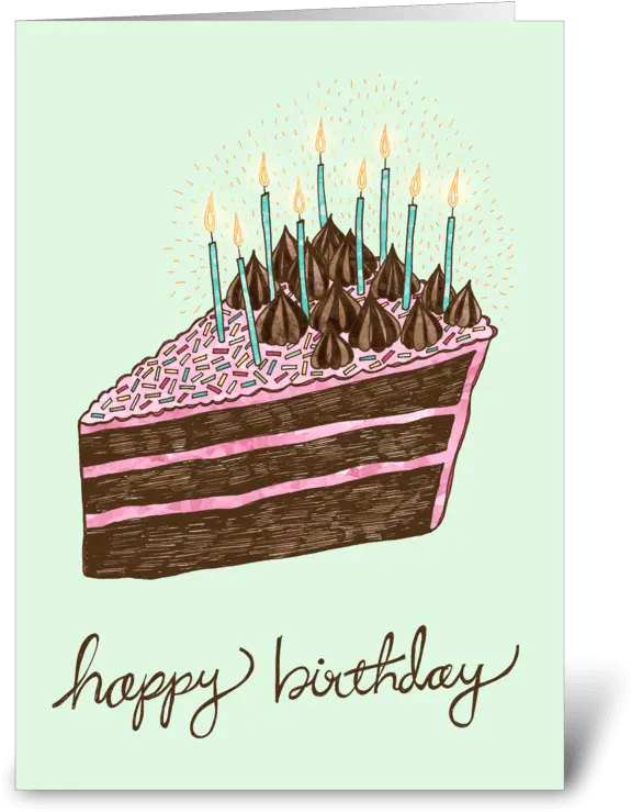 Happy Birthday Cake Slice Birthday Card Cake Slice Png Cake Slice Png