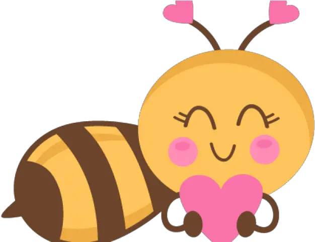 Download Girl Bee Clipart Bumble Bee Cartoon With Hearts Png Bee Clipart Png