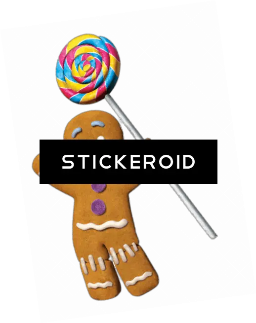 Gingerbread Man With Lolly Shrek Gingy Cardboard Cutout Shrek Gingerbread Man Png Shrek Icon
