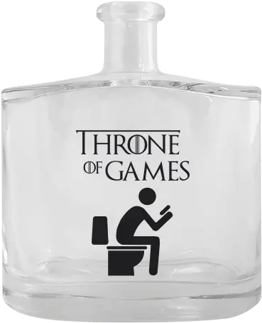 Clear Glass Hip Flask 500 Ml With Printing Throne Of Games Game Of Thrones Png Throne Transparent