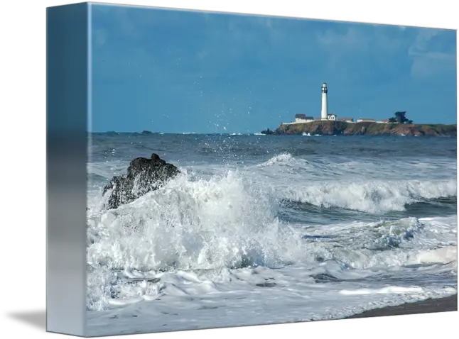 Pigion Point Lighthouse Wave Splash Santa Cruz By Bob Fike Beacon Png Wave Splash Png