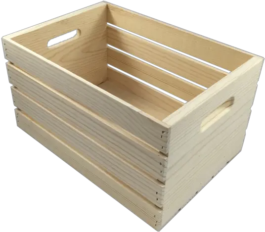 Standard Pine Crate Unfinished Wood Crate Png Crate Png