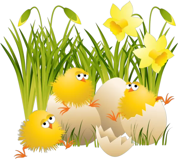 Download Easter Eggs In Grass Png For Clipart Images Easter Chicks Easter Grass Png png