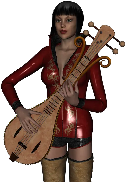 Fantasy Lute Player Pose Daz Studio Sharecg Musician Png Lute Png