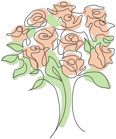 Rose Bouquet Line Drawing Transparent Png U0026 Svg Vector File Ramo De Rosas Dibujo Rose Drawing Png