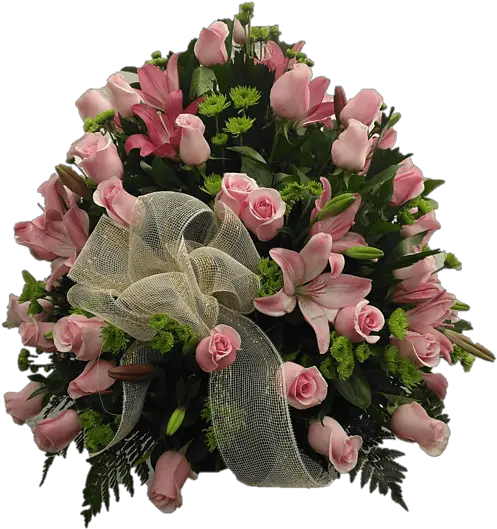 Download Rosas R 04 Arrangement In Roses With Red Lilies Es Crafts Hobbies Png Rosas Png
