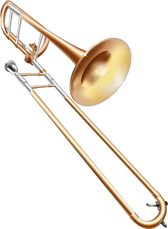 Tube Instrument De Musique Trombone Png Transparent Trombon Con Notas Musicales Trombone Png