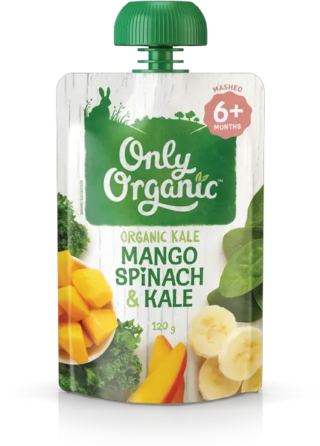 Mango Spinach U0026 Kale Source Of Fibre U2013 Only Organic Only Organic Vanilla Bean Custard Png Kale Png