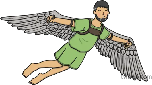 Daedalus With Wings Illustration Daedalus Wings Png Cartoon Wings Png