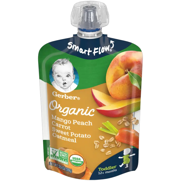 Organic Toddler Pouch Gerber Gerber Organic Banana Mango Quinoa With Avocado Png Potato Transparent