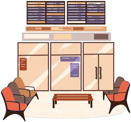 Premium Airport Interior Illustration Pack From Interiors Furniture Style Png Airport Lounge Icon