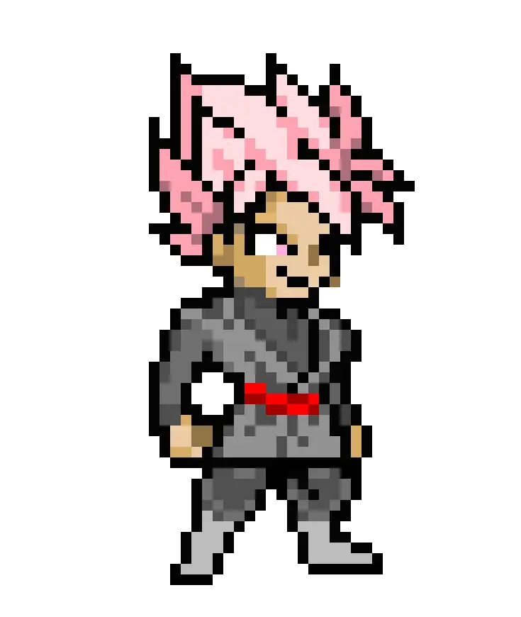 Goku Black Rose Png Transparent Pixel Art Dbz Black Goku Goku Black Rose Png