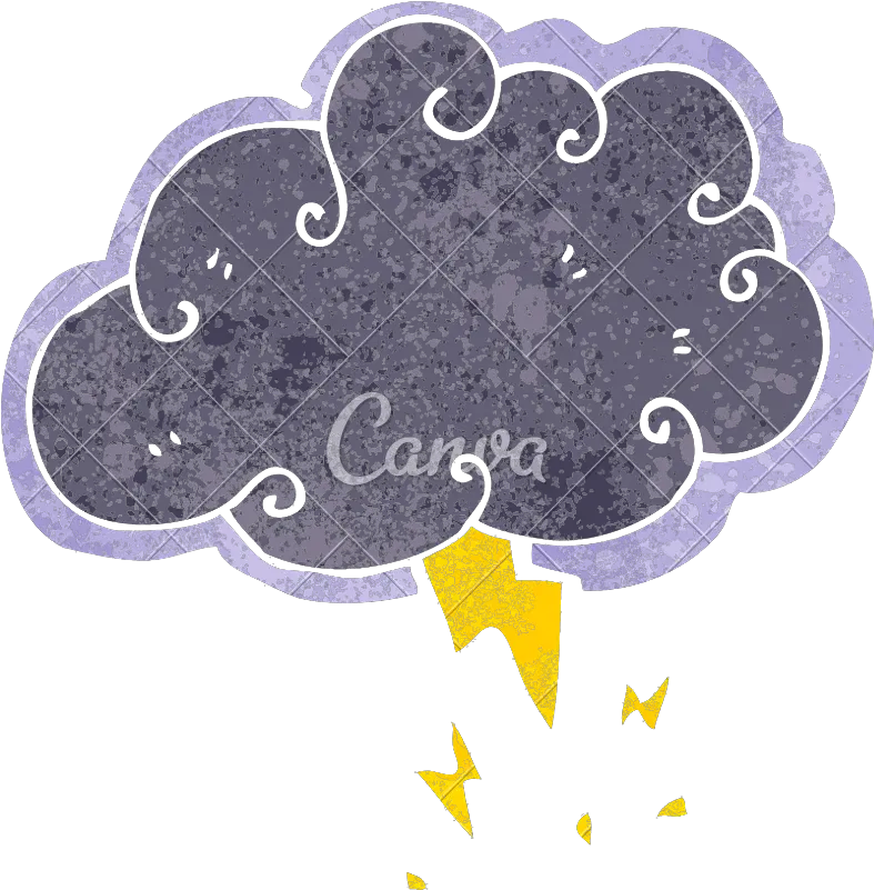 Retro Storm Cloud Photos By Canva Lovely Png Storm Cloud Png