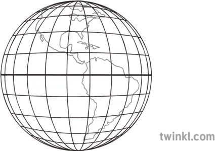 Globe Latitude Diagram Ks3 Black And Disco Ball Cut Out Png Globe Black And White Png