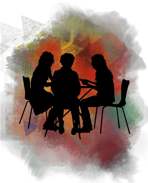People Sat Talking Silhouette People Sitting At Tables Png People Talking Silhouette Png png