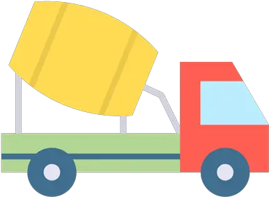 Concrete Mixer Truck Construction Tools Flat Multicolor Commercial Vehicle Png Concrete Icon Png