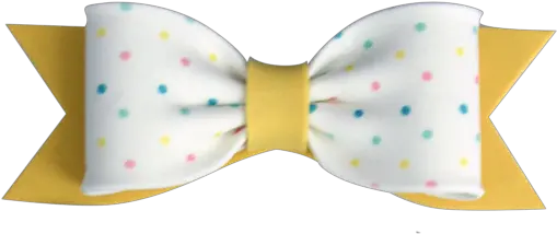 Gumpaste Bows Small Yellow Dot Print Bow Png Yellow Dot Png