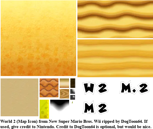 Wii New Super Mario Bros Wii World 2 The Textures Horizontal Png Wii Icon