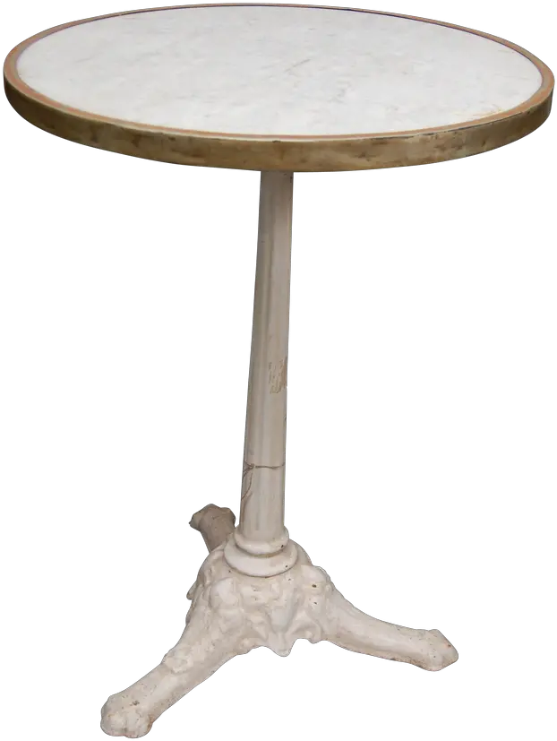French Cafe Table White C1910 Png Solid Cafe Table Png