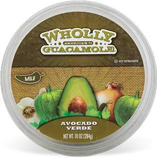 Wholly Guacamole Avocado Verde Mild 10 Oz Prepackaged Avocado Png Guacamole Png