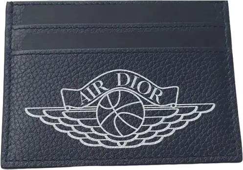 Air Jordan X Dior Card Holder Navy Blue By Youbetterfly Air Dior Card Holder Png Air Jordan Logo Png