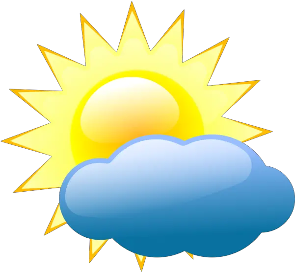 Sunny Weather Symbols Png Svg Clip Art Sun And Cloud Clip Art Weather Icon For Blackberry