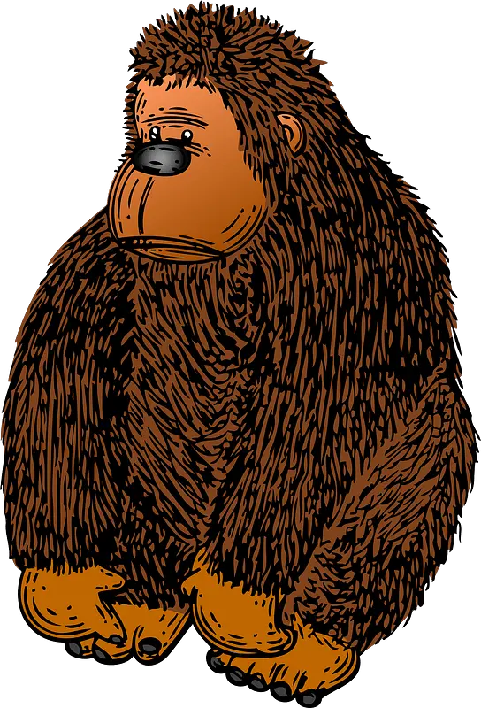 Gorilla Ape Brown Cartoon Clipart Gorilla Png Gorilla Cartoon Png