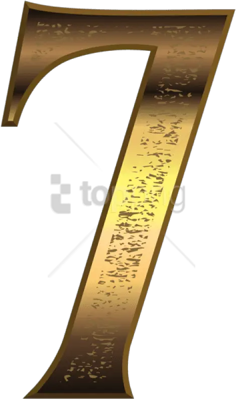 Old Gold Number Seven Clipart Png Png Number 7 Gold Knife Clipart Png