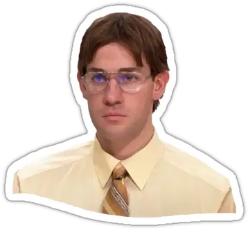 Red Bubble Stickers Office Jim Stickers Png Dwight Schrute Transparent