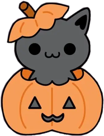 Halloween Cat Graycat Pumpkin Sticker By Snow Cartoon Cute Halloween Cat Png Halloween Cat Png png