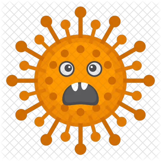 Scary Germ Icon Of Flat Style Covid Virus Cartoon Png Germ Png