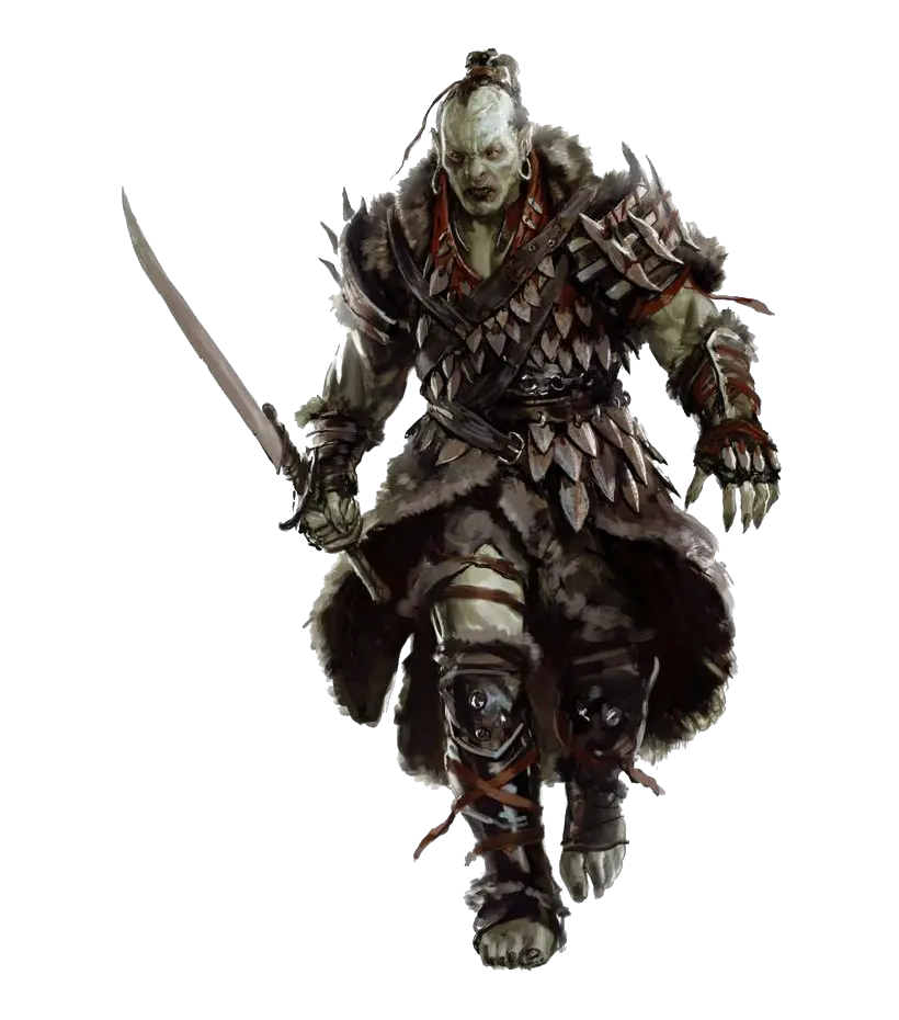 Orc Warrior Png Image Half Orc Fighter Male Warrior Transparent Background