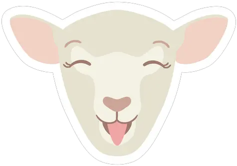 Sheep Happy Wool Lamb Flat Sticker Transparent Png U0026 Svg Happy Sheep Transparent