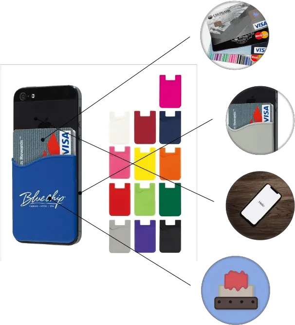 Adhesive Cell Phone Wallet Purple Png Cell Phone Logo