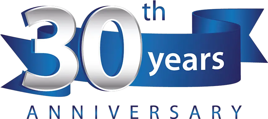 30 Years Anniversary Logo Blue Ribbon 1 Bare International 30 Years Anniversary Logo Png Anniversary Png